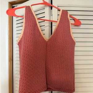 Zara pink checkered tank top